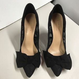 Lauren Conrad Black Lace Pumps Heels Size 8.5 M.  Never worn